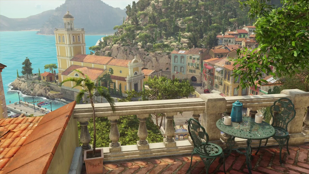Video Game Ambience Asmr - (Hitman 6) Balcony View | Sapienza,Italy
