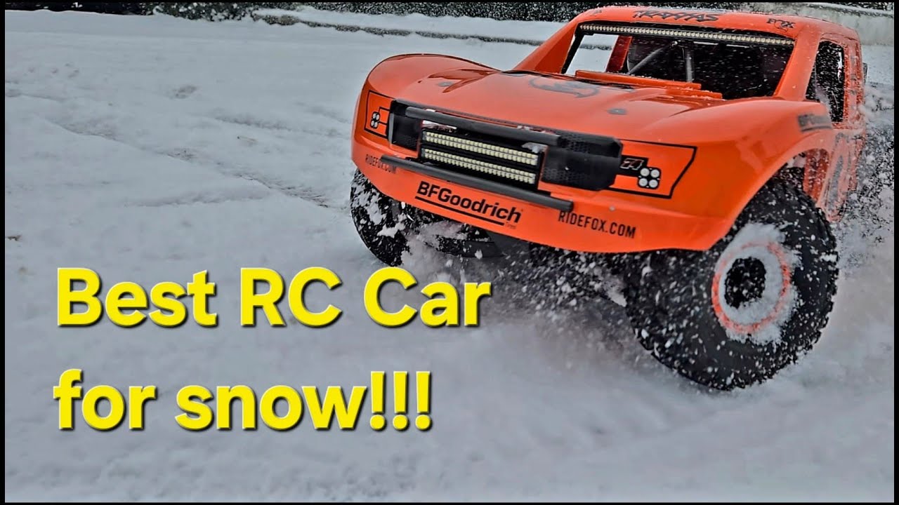 BIG RC Car in snow! #fun #rc #traxxas #snow #satisfying
