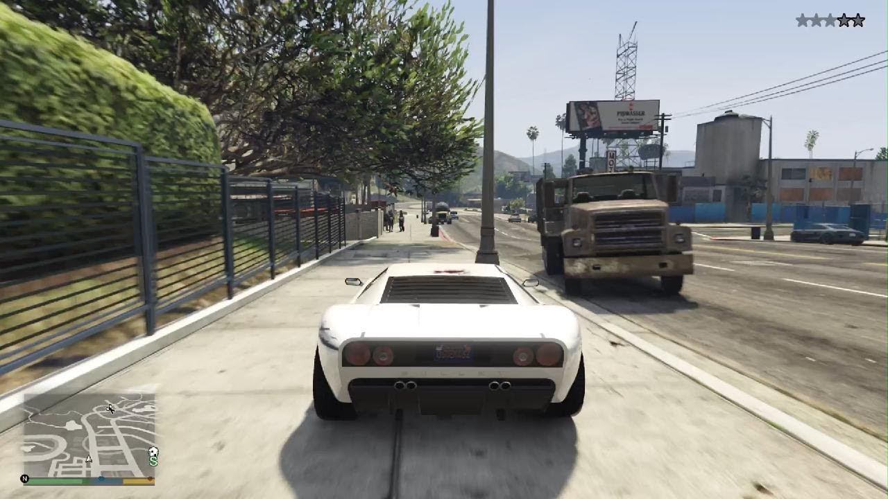 Grand Theft Auto V masacre masiva con un coche😨😱
