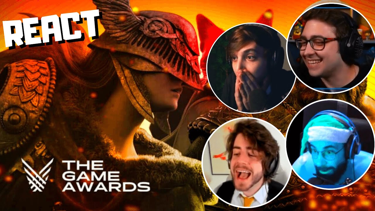 STREAMERS REAGINDO A ELDEN RINDO SENDO JOGO DO ANO - THE GAME AWARDS 2022