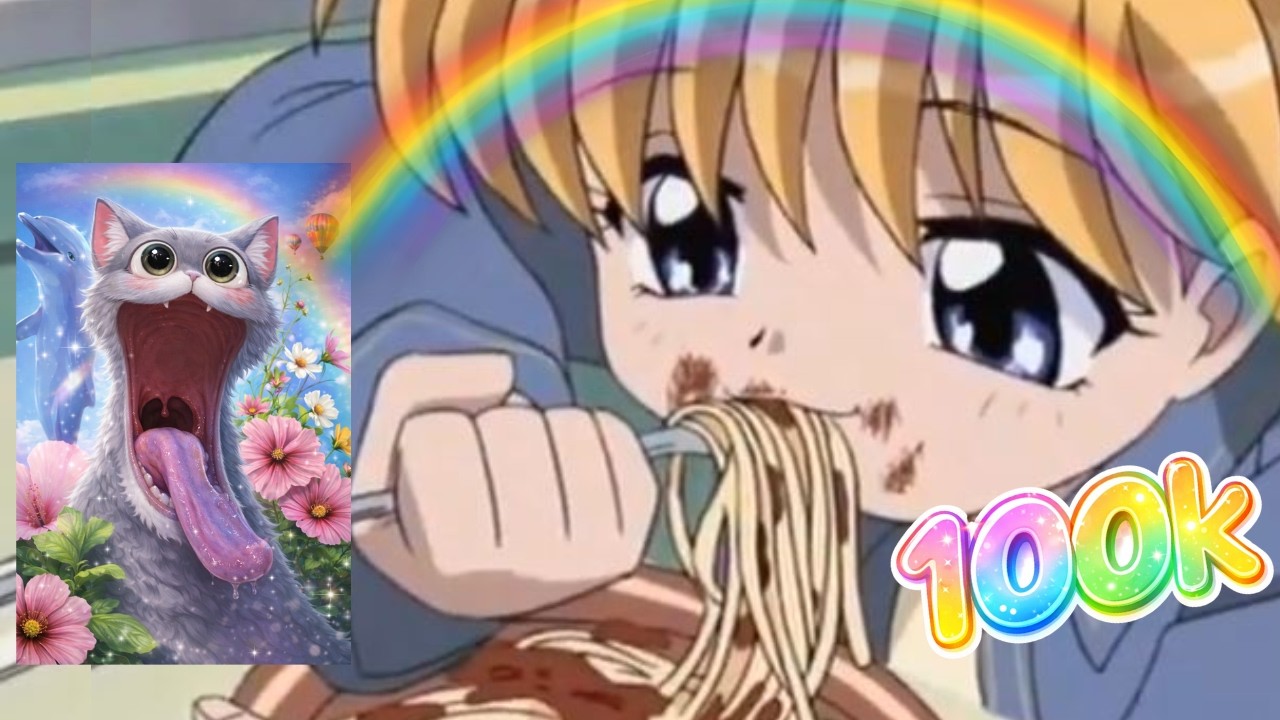 【ASMR 】eating spageddy to celebrate 100k
