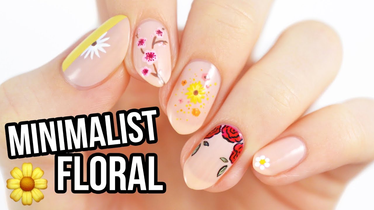 5 Minimalist Floral Nail Art Designs For SPRING! 🌼
