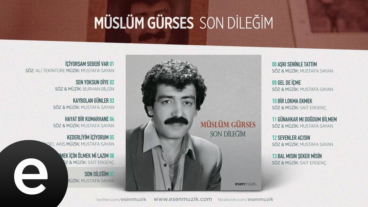 Son Dileğim (Müslüm Gürses) Official Audio #sondileğim #müslümgürses - Esen Müzik