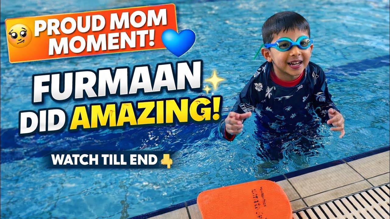 Furmaan di Swimming Class 💙 | NZ Life Vlog | Watch Till End 😍 Proud Mom Moment 🥹