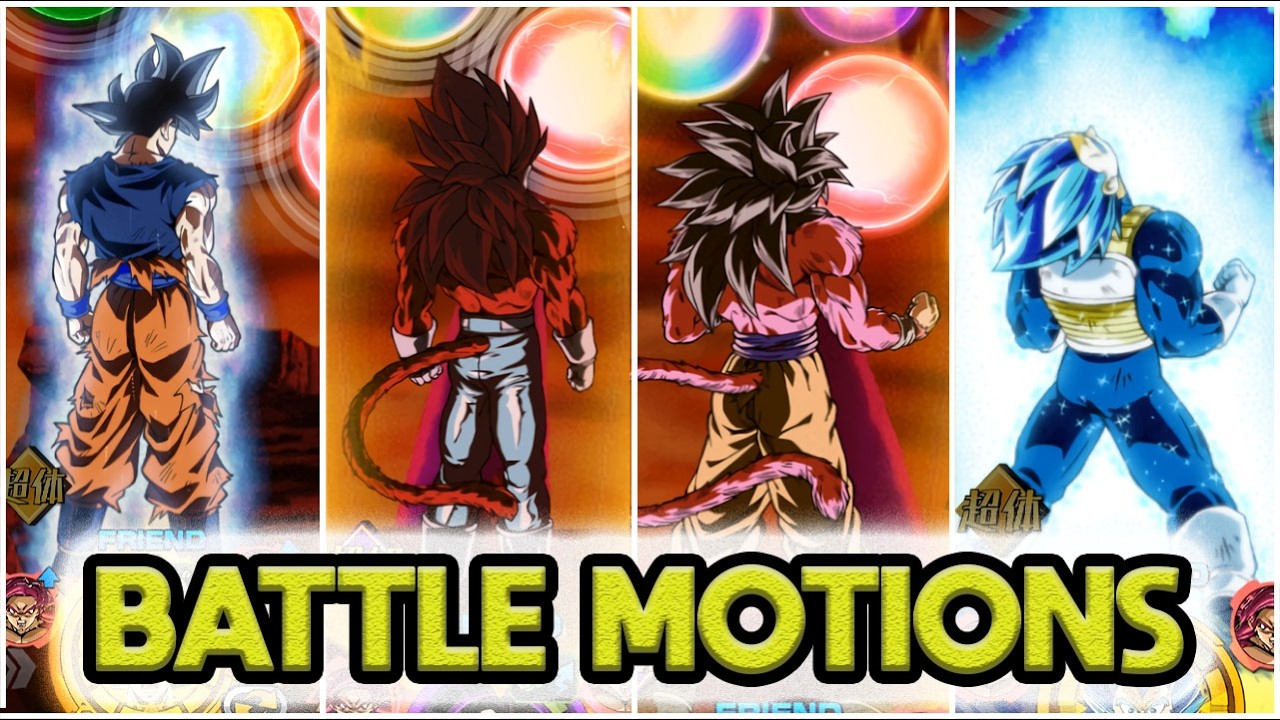 NEW UI GOKU, SSJ4 VEGETA & SSJ4 GOKU BATTLE MOTIONS! Dragon Ball Z Dokkan Battle