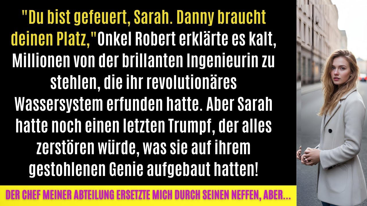 Chef ersetzte mich durch seinen Neffen&mdash;nicht ahnend, dass mir ihr wichtigstes Patent geh&ouml;rt