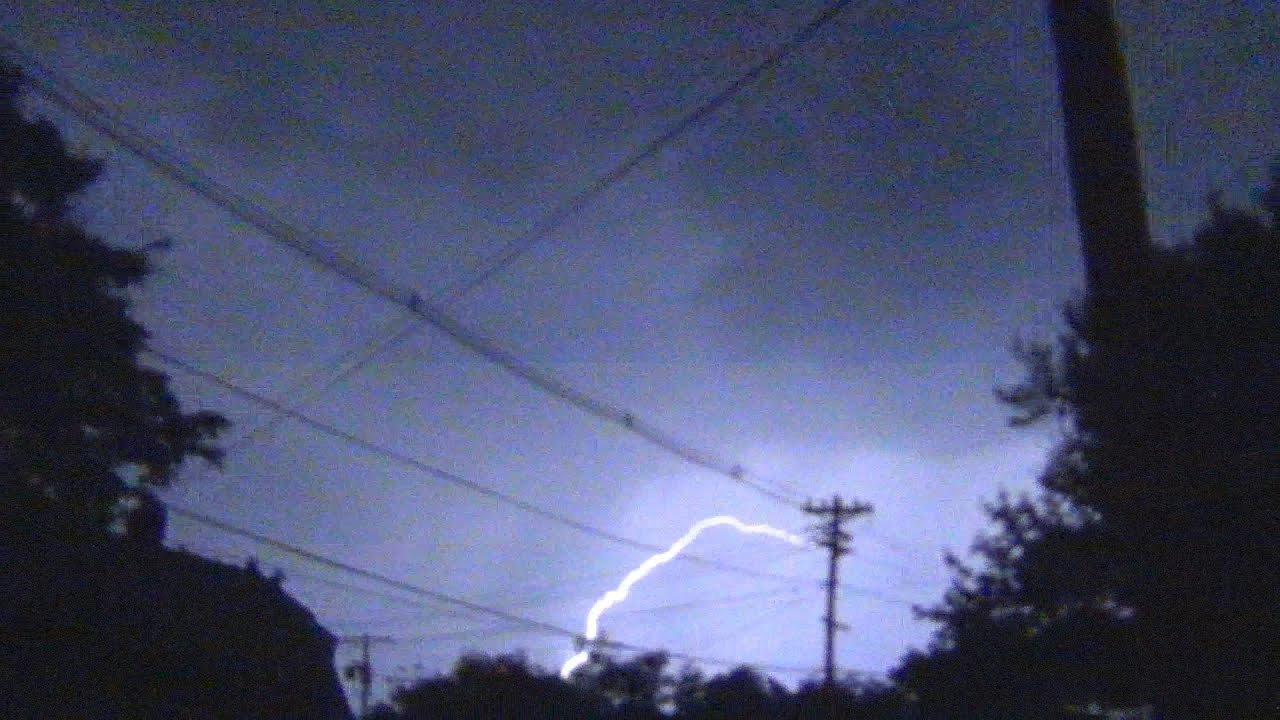 [HD] Pop-Up Thunderstorms with Power Flash and Cloud to Ground Lightning - Central NJ 7-8-14