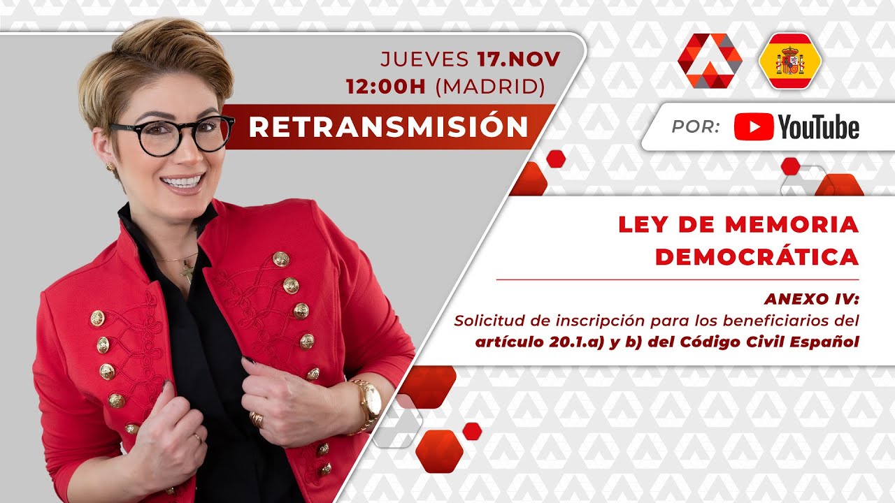 🇪🇸 Ley de Memoria Democrática. Anexo IV: Beneficiarios del art. 20.1 a) y b) del Código Civil.