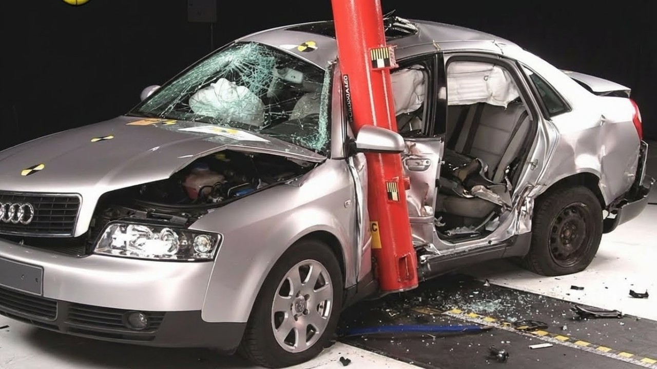 All AUDI Pole Crash Test Evolution 2000s vs 2026