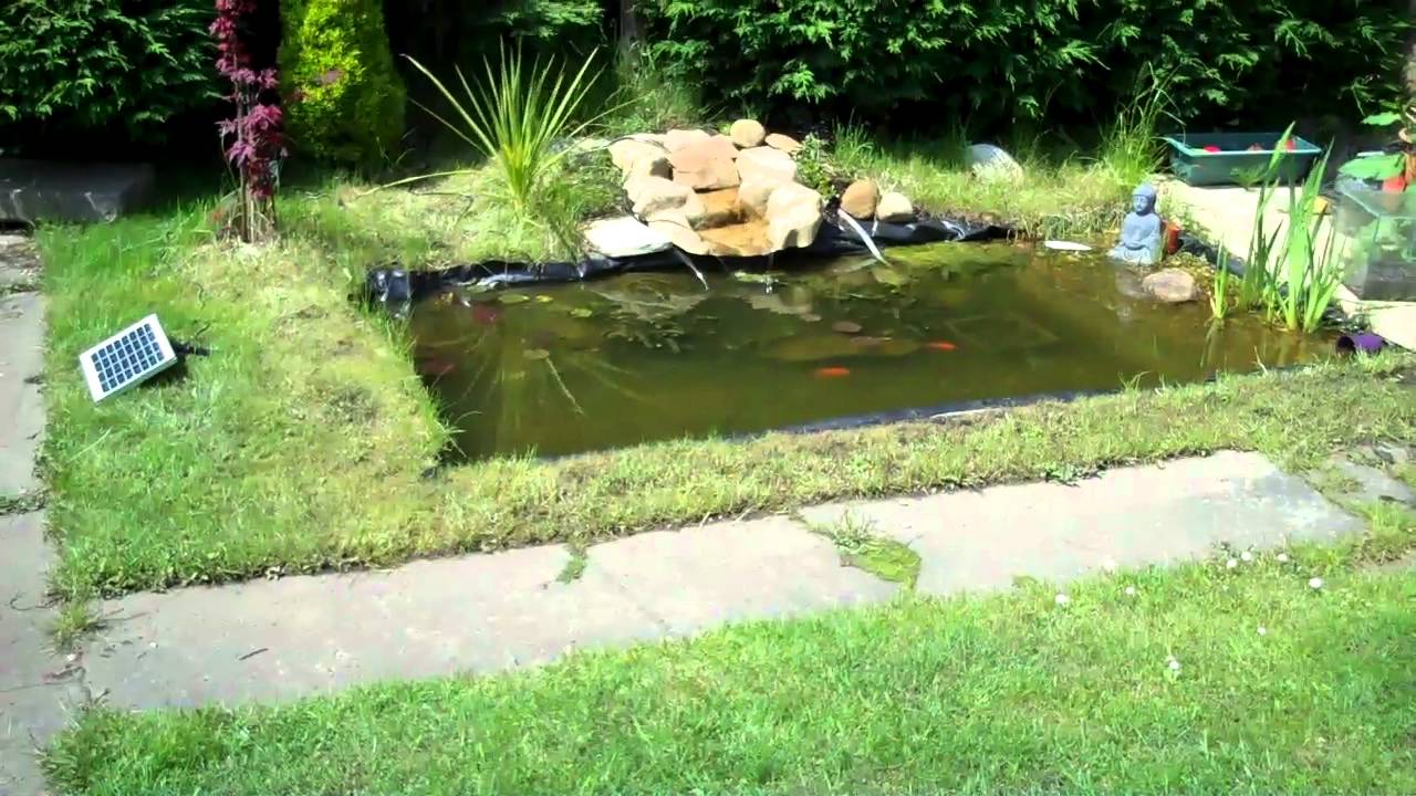 Pond Liner & Solar pump in Action!