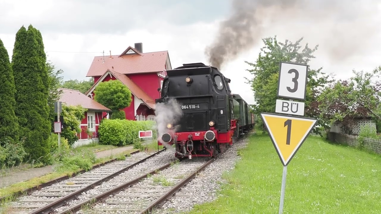 Museumsbahn Amstetten-Gerstetten mit der 064 518-4 inkl. Hagelsturm