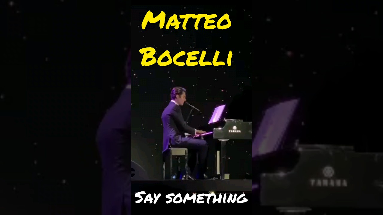 What a beautiful song! Say something by Matteo Bocelli #matteobocelli #live #romantic