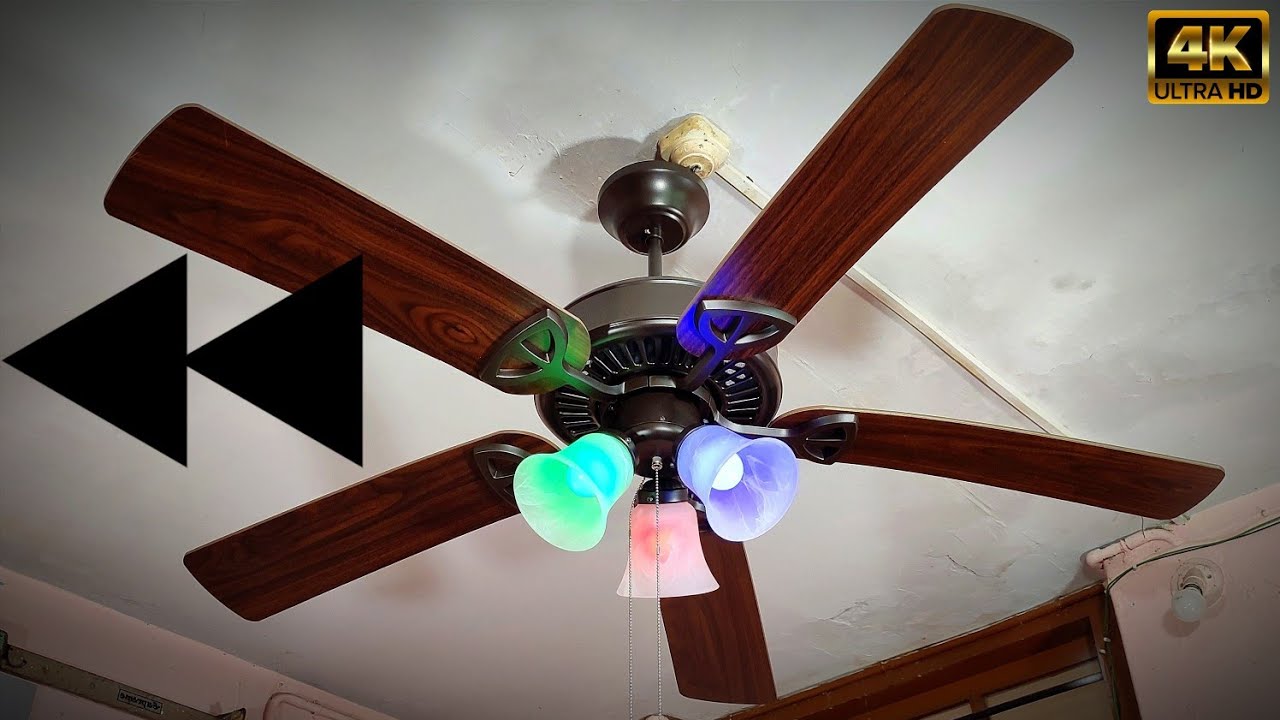 Five Wooden Blades Ceiling Fan Falling/Wobble in Spring | 🔙Reverse Video