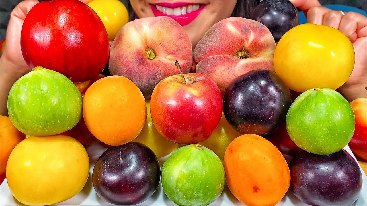 ASMR FRESH FRUIT PLATTER *MAKAN BUAH SEGAR* ताजे फल खाएं MUKBANG MASSIVE Eating Sounds