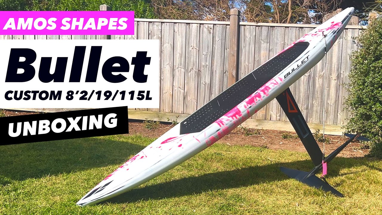 Custom Amos Shaped Bullet 8'2/19/115L (Downwind board) - Unboxing