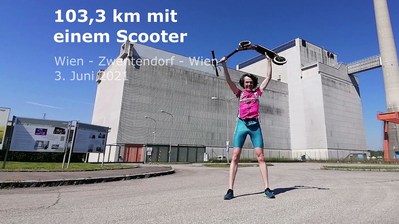 Mit einem Scooter 103,3 Kilometer unterwegs