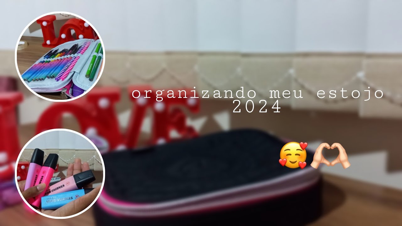 organizando meu estojo para 2024 ✨️ *tudo organizadinho*