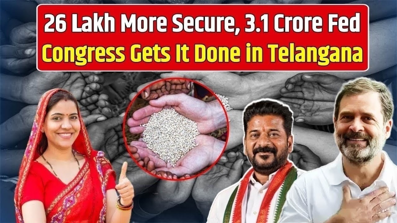 26 Lakh More Secure, 3 1 Crore Fed | Congress Gets It Done in Telangana