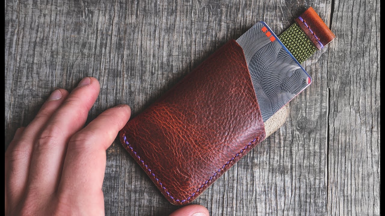Making a Minimalist Leather Wallet with Pull Tab Feature - The Anderson Wallet, + DIGITAL TEMPLATE!
