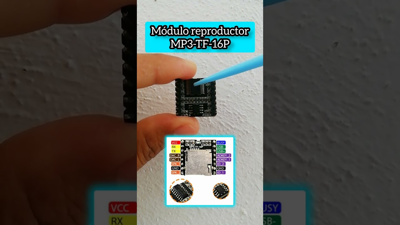 👉M&oacute;dulo mini reproductor MP3-TF-16P 🔊🎶