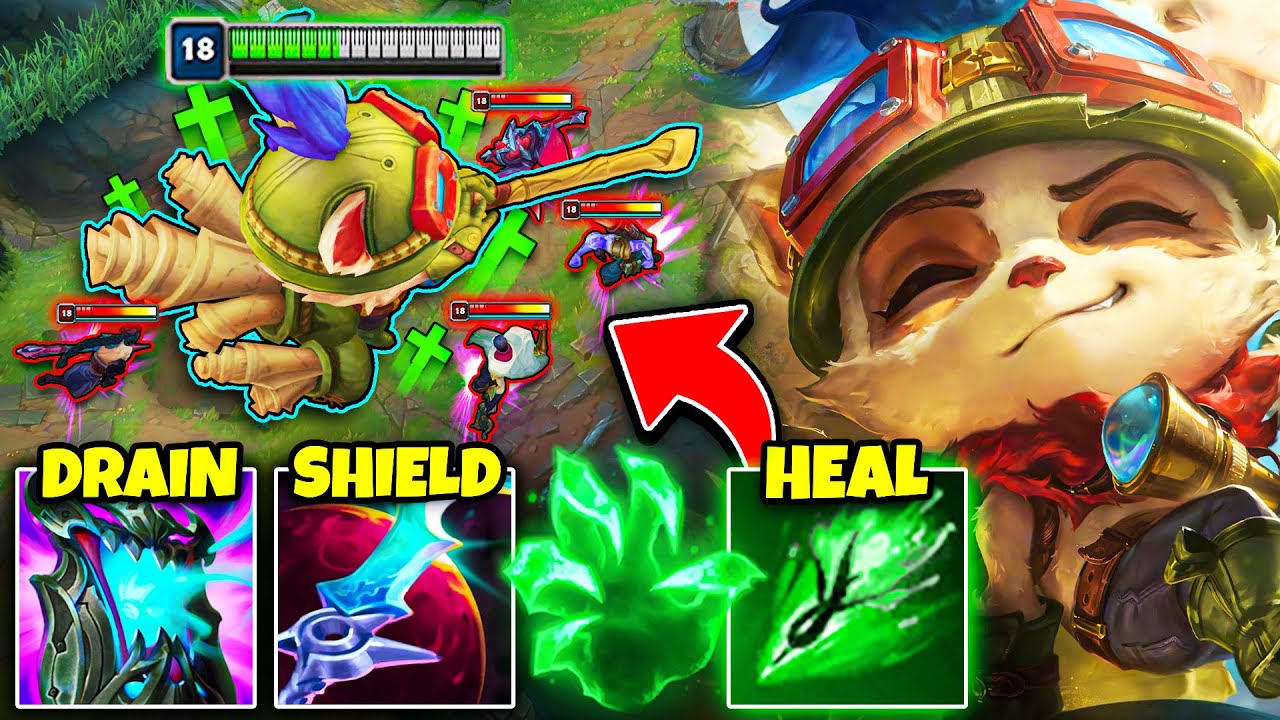 This build makes Teemo INVINCIBLE! (UNLIMITED HEAL+SHIELD)