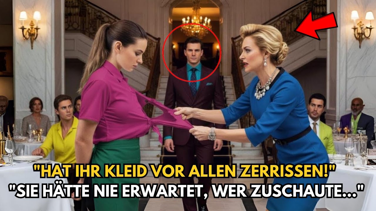 Arrogante Frau zerreißt Kleid, denkt sie sei Kellnerin – doch ihr Ehemann ist Milliardär...