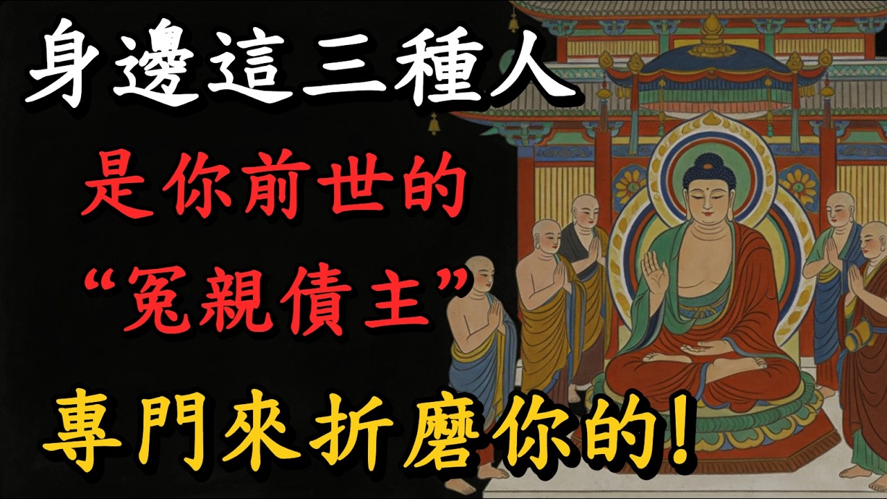 “若無相欠，怎會相見？”佛陀含淚揭秘：身邊這三種人，是你前世的“冤親債主”，專門來折磨你的！看不破這點，你永無出頭之日！#因果 #輪迴 #家庭