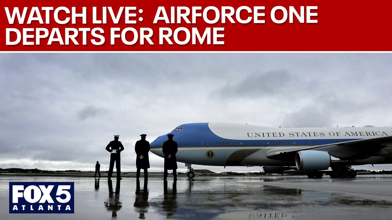 WATCH LIVE: Airforce One departs for Rome