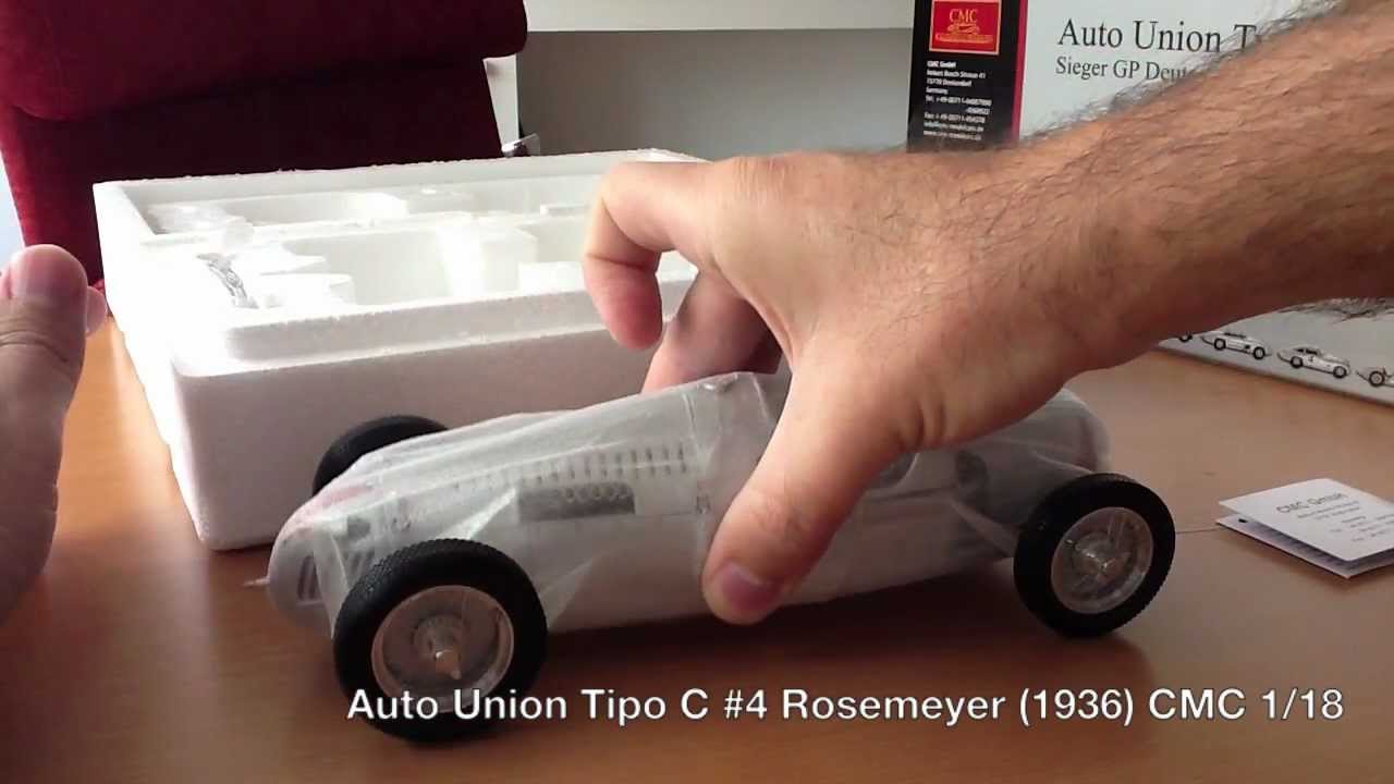 Auto Union Tipo C 4 Rosemeyer 1936 CMC 1:18