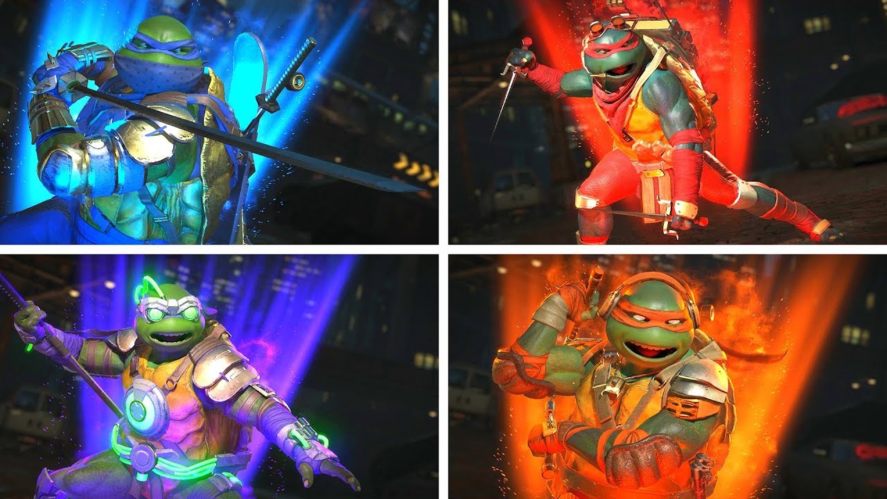 Injustice 2 - TMNT против TMNT (Черепашки-ниндзя). Все вступительные диалоги/Все цитаты из столкн...