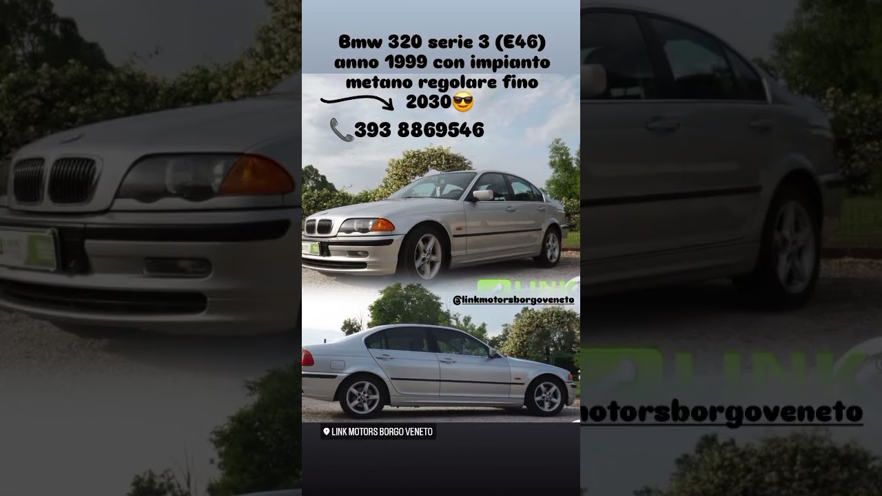 BMW SERIE 3 (E46 ) 320i anno 1999impianto a metano revisionato regolare fino 2030 #linkmotors