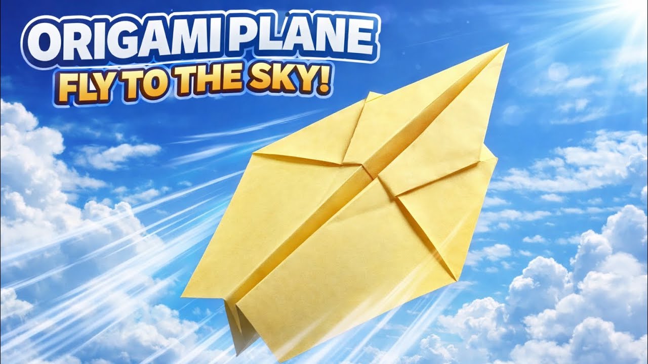 Origami Plane Fly to the Sky  | How to Make a Paper Airplane That Flies Far