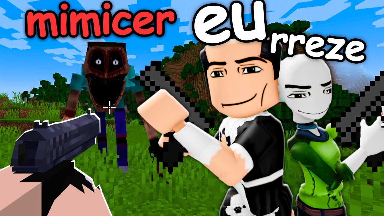 tentando sobreviver ao Mimicer do Minecraft mas eu adicionei ARMAS... 