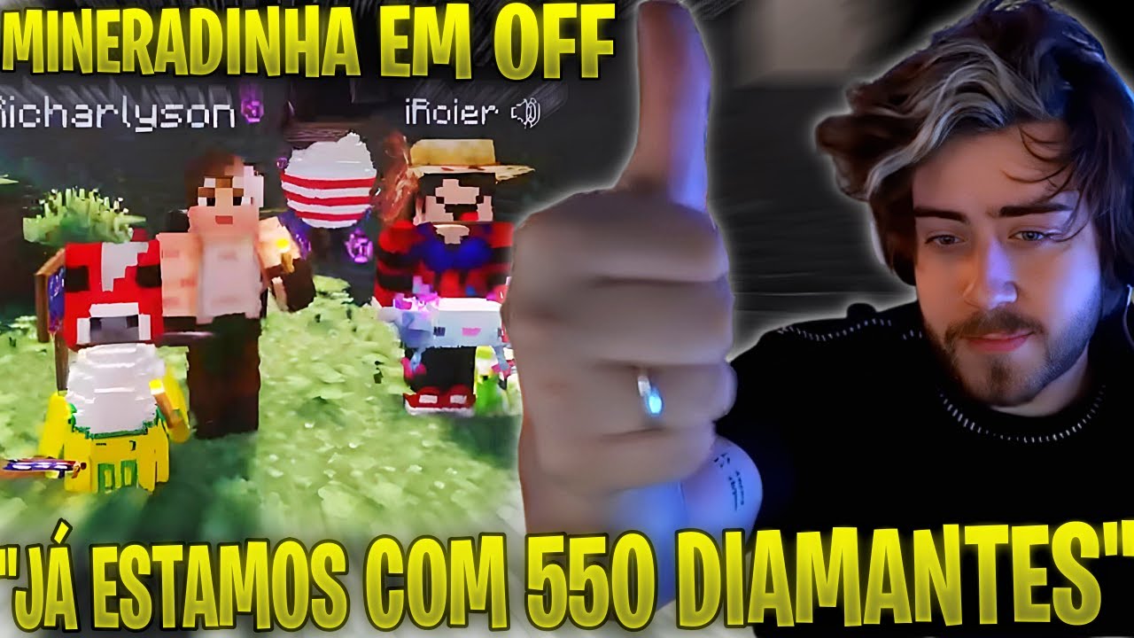 CELLBIT E ROIER DÃO UMA MINERADINHA EM OFF... 👀I QSMP