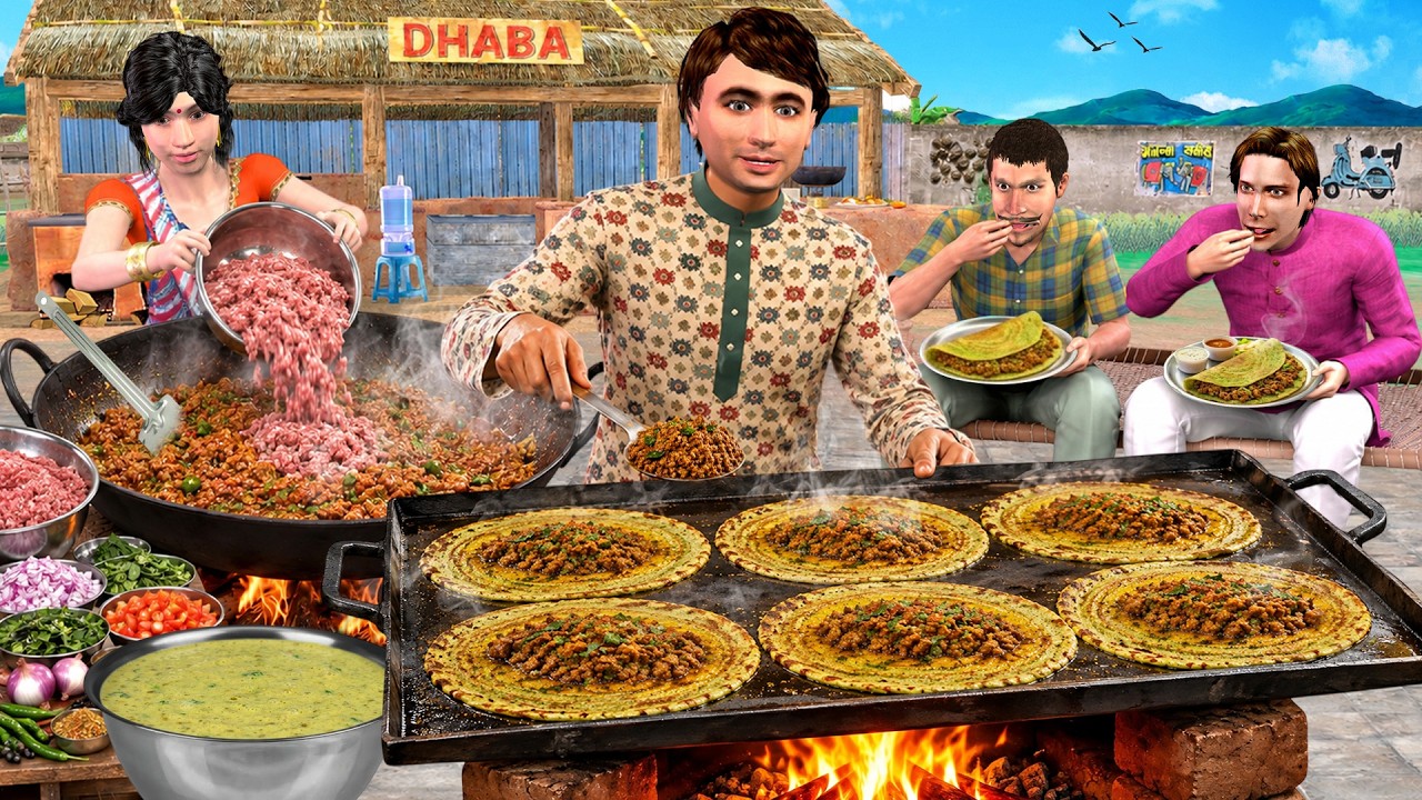 Jhopdi Wala Dhaba ka Mutton Keema Moong Dal Dosa Street Food | Comedy Hindi Kahaniya