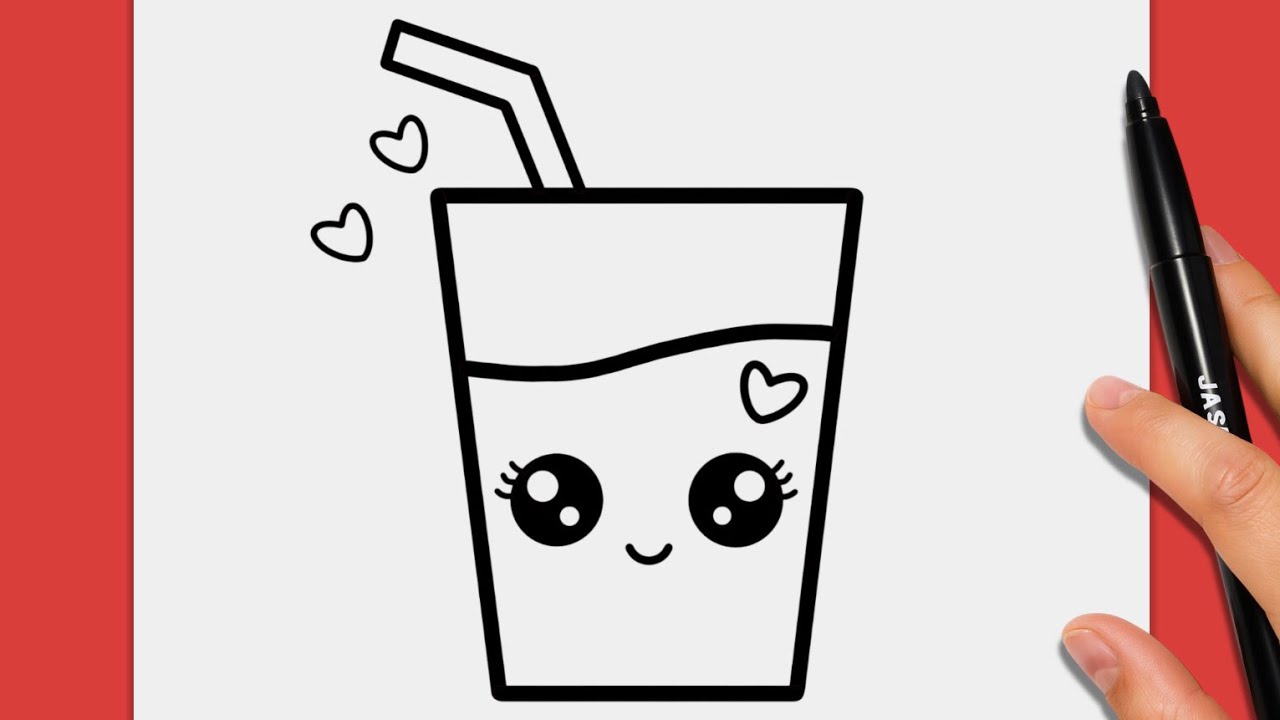 How to Draw a Cute Orange Juice for Kids | Easy Drawing Step by Step 