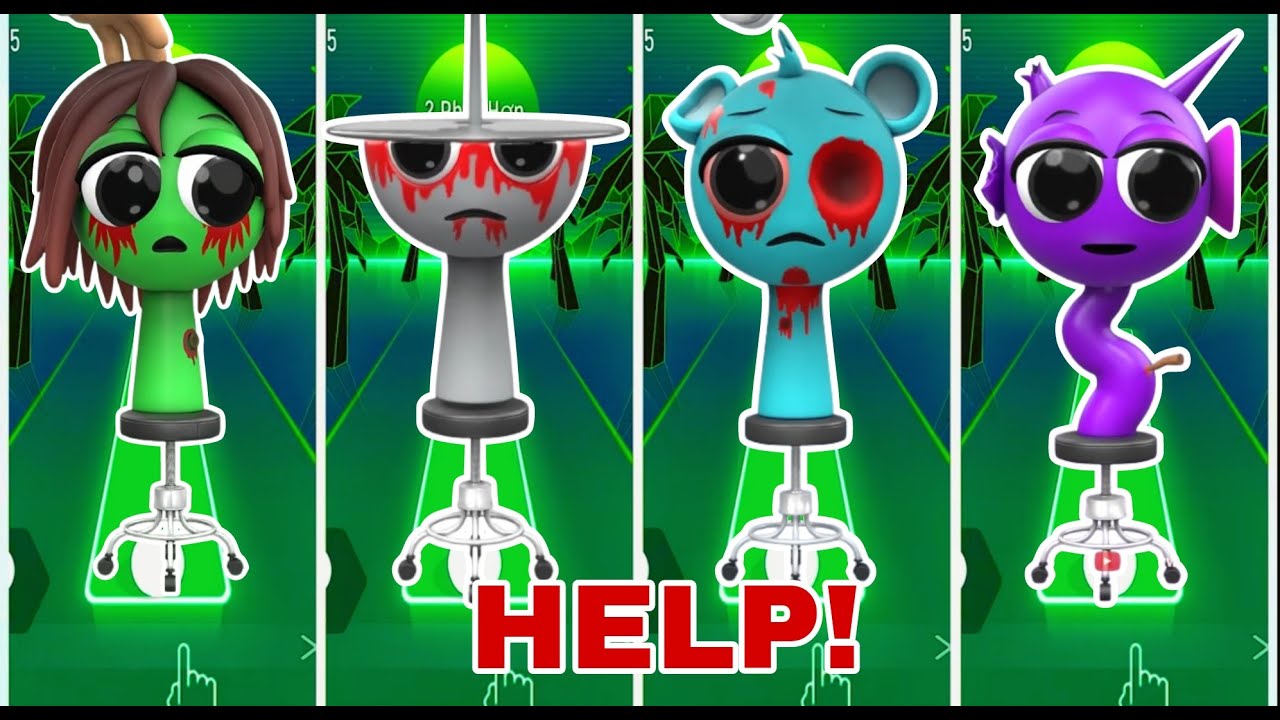 SPRUNKI HELP! 😱 Tiles Hop EDM Rush