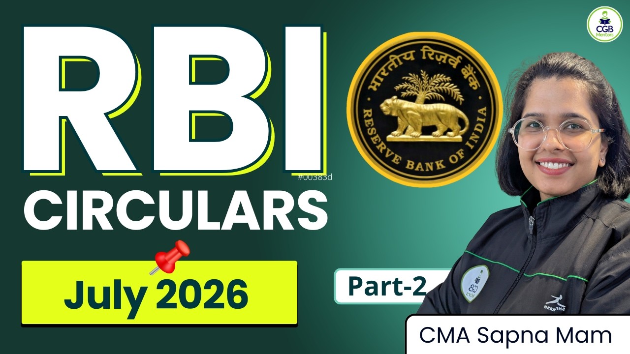 RBI Circular July 2026 |Complete July RBI Circulars 2026 |RBI Grade B 2027 | SEBI Grade A |Circulars