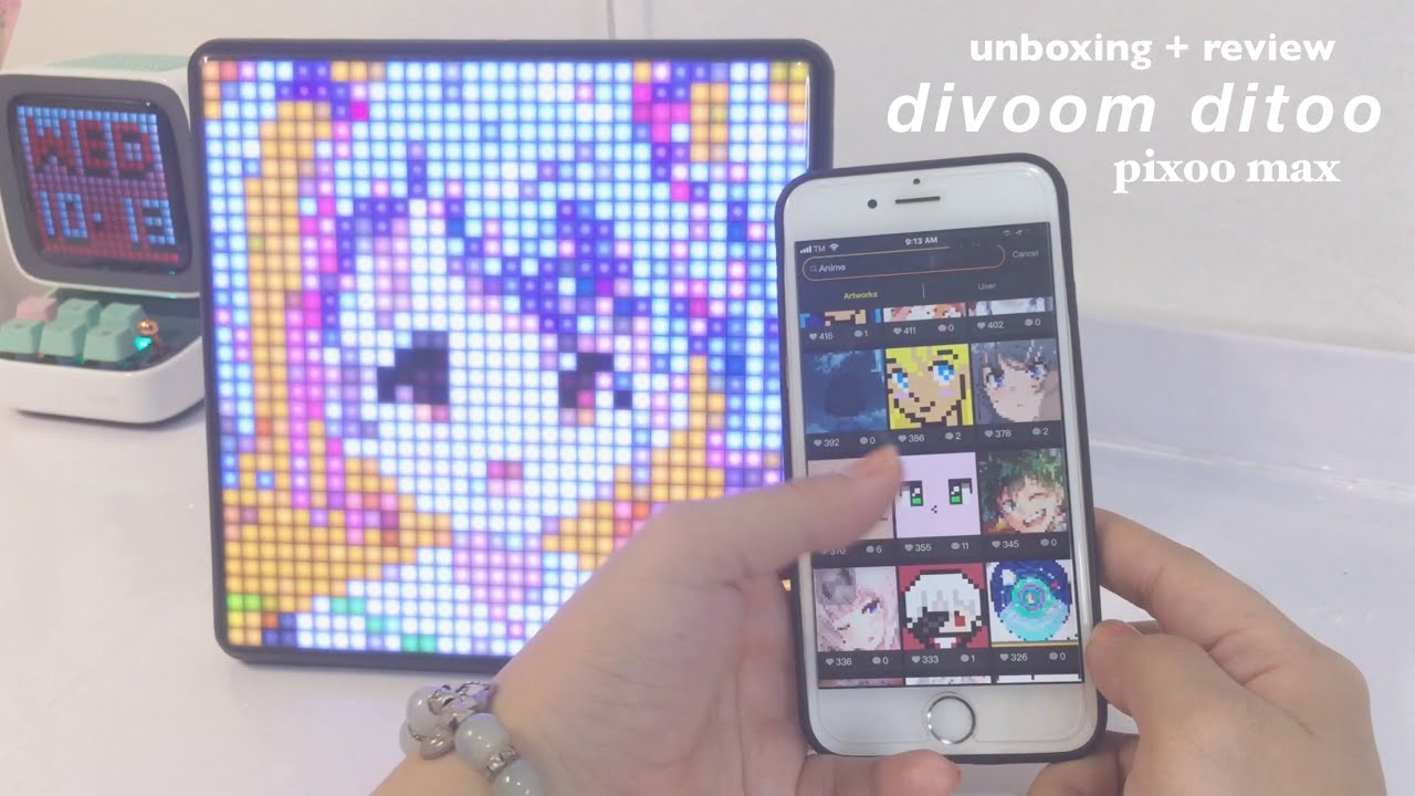 unboxing ☁️ divoom pixoo max | retro, aesthetic, kawaii