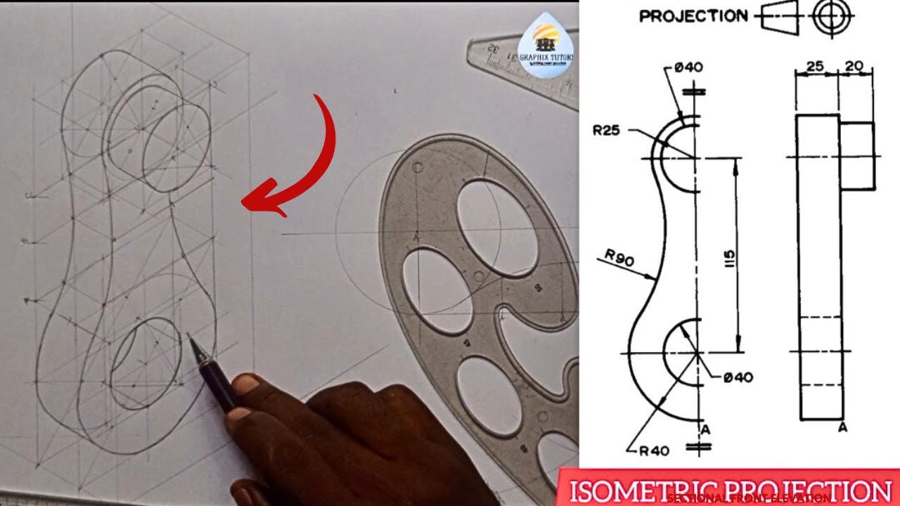 ISOMETRIC CIRCLES, CURVES AND ARCS IN  3 - DIMENSION VIEWS with principles of tangency  #spanner