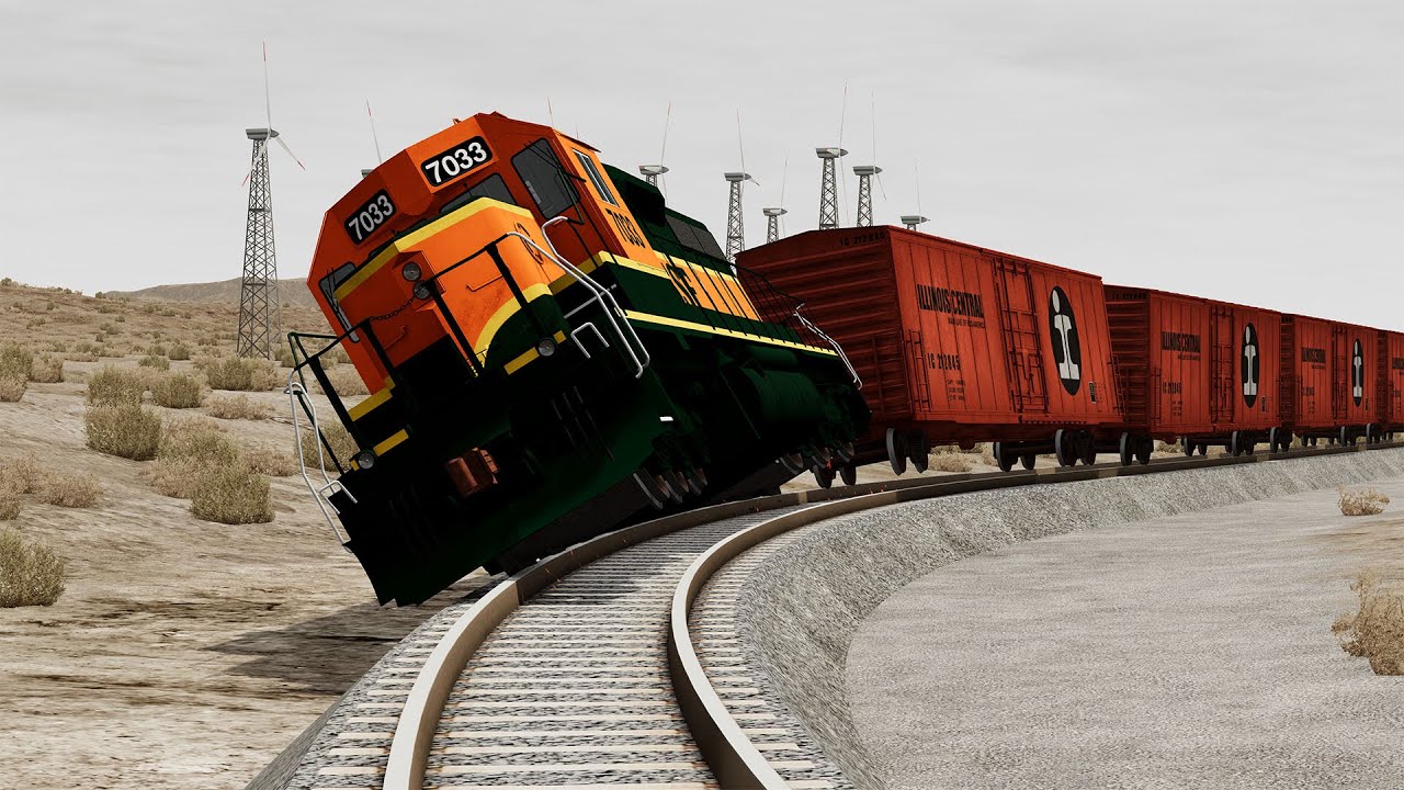 Trains vs High Speed Crashes 16 – BeamNG.drive | BeamNG High Speed