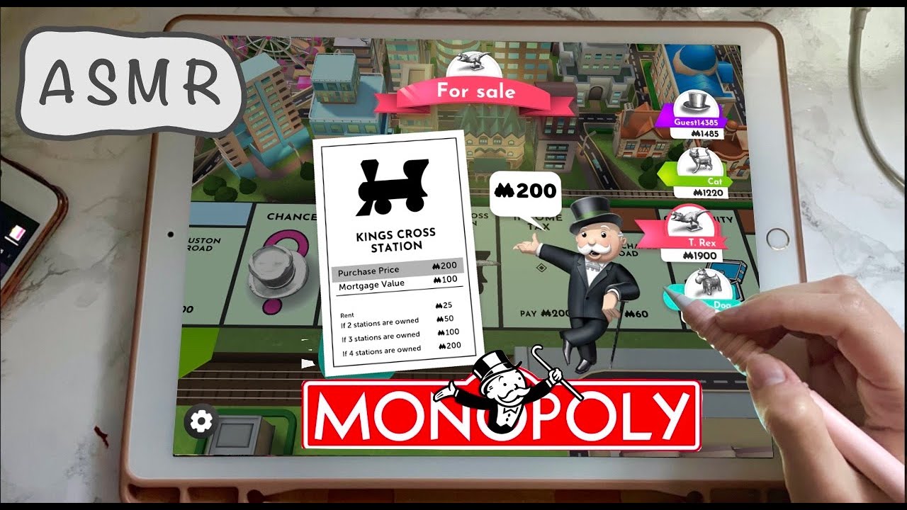 ASMR - Let's Play MONOPOLY together on the iPad - Close Whispering