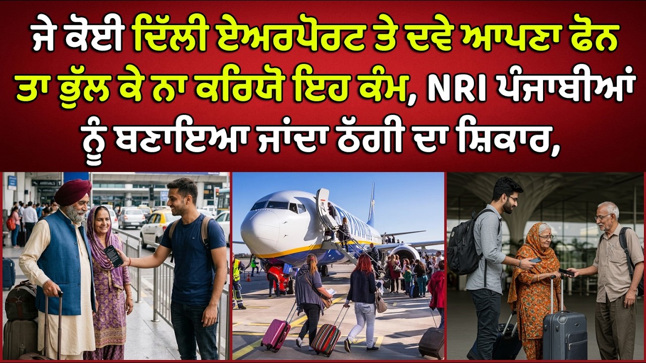 🔵Delhi Airport ਤੇ NRI ਪੰਜਾਬੀਆਂ ਨਾਲ ਠੱਗੀ | Canada Punjabi News #PMANews