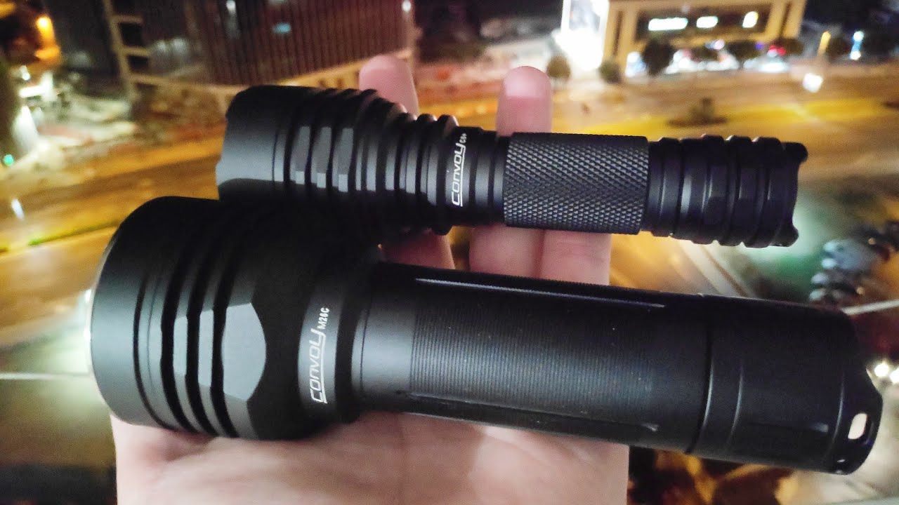 Convoy M26C SST40 2300lm Vs Convoy C8+ SST40 2000lm Flashlight -  Outdoor Test