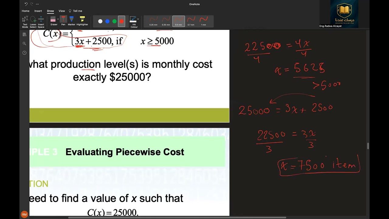 MAT111- Business Calculus - section 1.1 part(2)- جامعة الفيصل