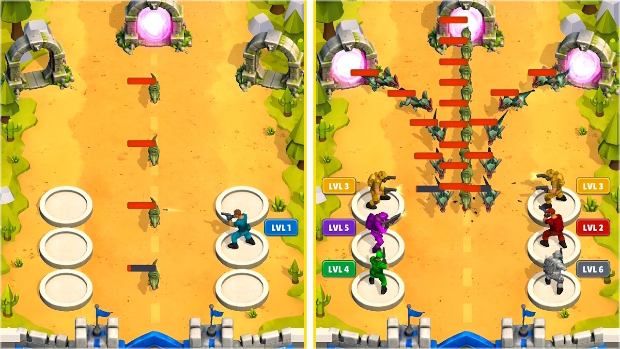 Dino Hunter: Merge & Survive - Gameplay Walkthrough Part 1 New Update