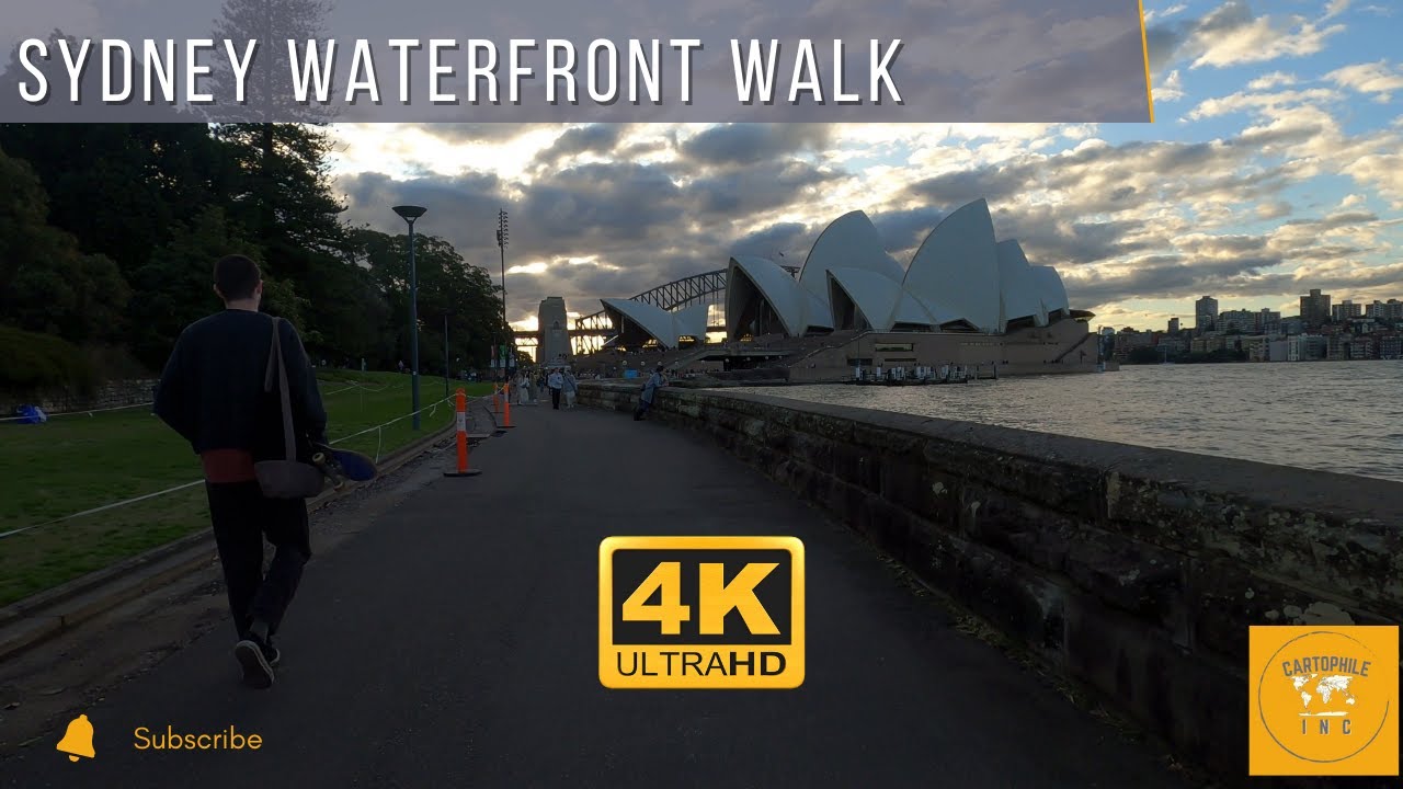 4K Sydney Waterfront Walk - Sydney CBD, Opera House, Sydney Harbour Bridge, Circular Quay