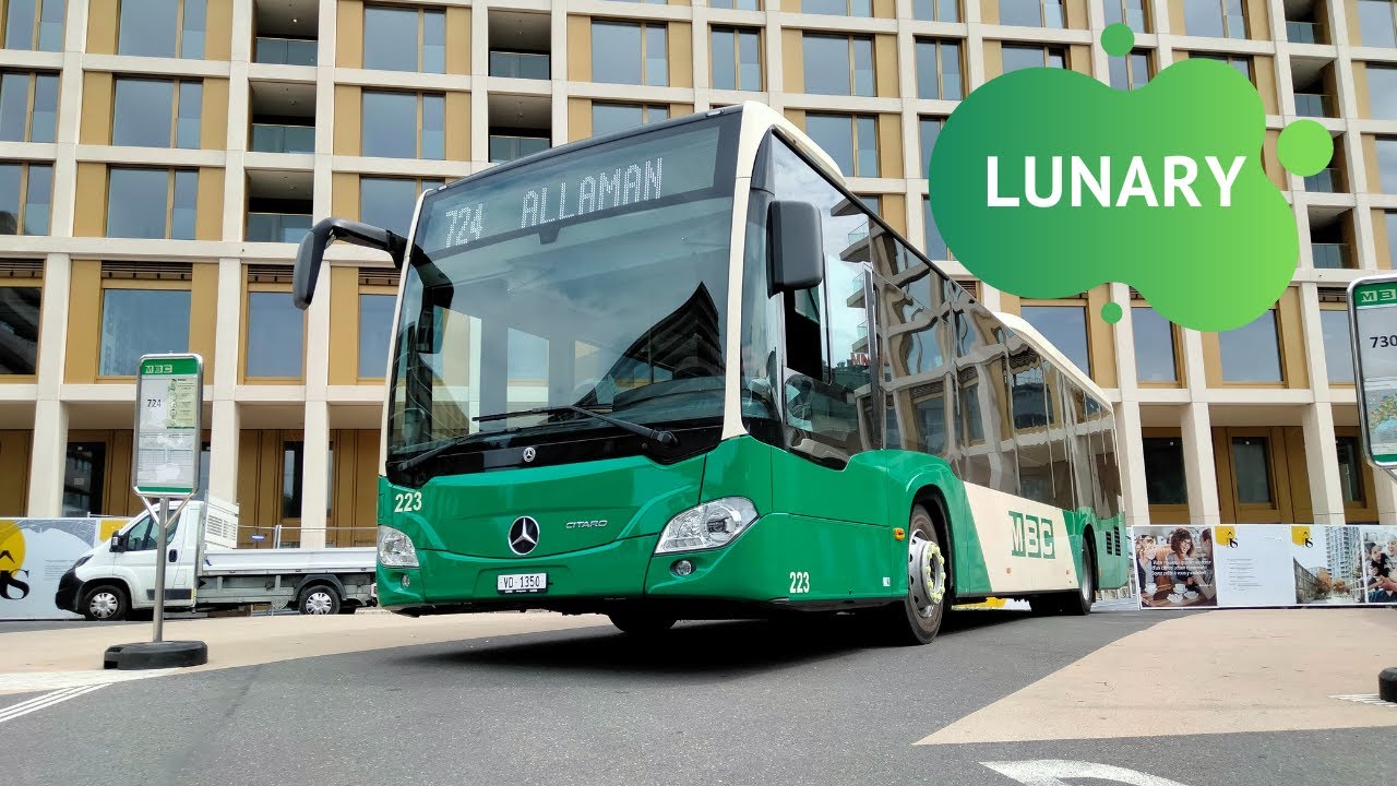 Transports publics de la région de Morges - Passage de véhicules sur le réseau vaudois // Lunary