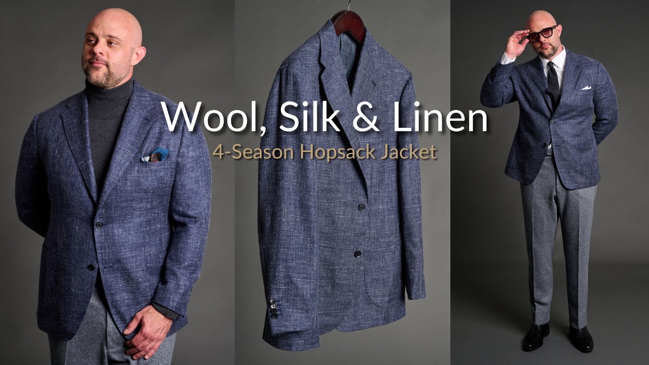 The Wool, Silk & Linen Hopsack Jacket - for Year-Round Style