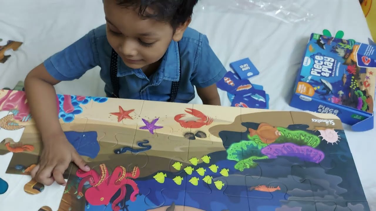 unboxing a new skillmatics puzzle game(underwater sea animals)#development #puzzlegame